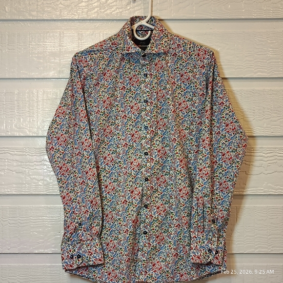 suitor Other - Suitor Easy Care Fitted Floral Print Long Sleeve Button Up Men 38-14 1/2 /32